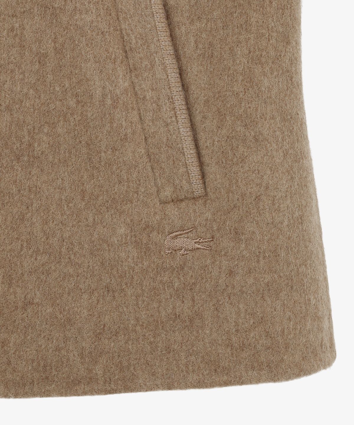 라코스테(LACOSTE) 여성 하이넥 니트 숏 핸드메이드 코트 BF601E-56N 02S