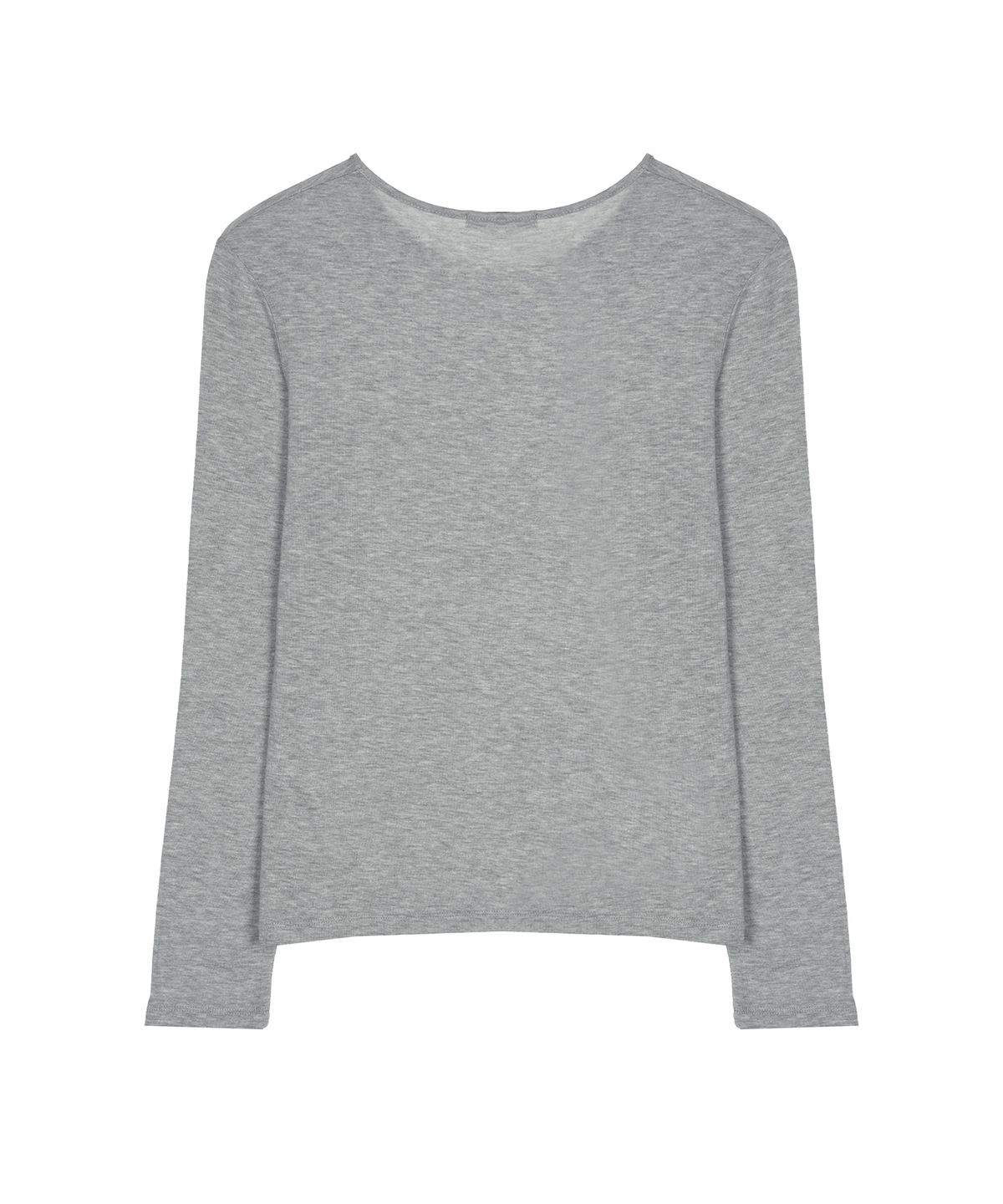닉앤니콜(NICK&NICOLE) SHEER ROUND LONG SLEEVE TOP_GRAY