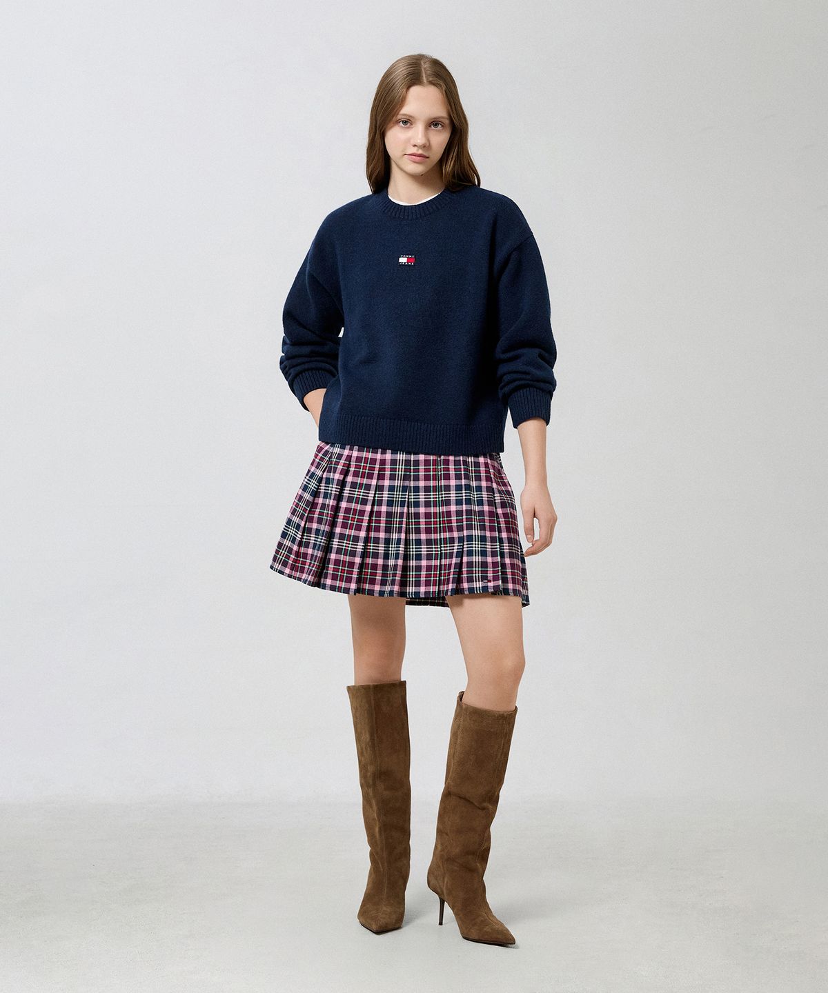타미진스(TOMMY JEANS) 미니 플리츠 스커트 (T32G7WSC01TWT10MH)