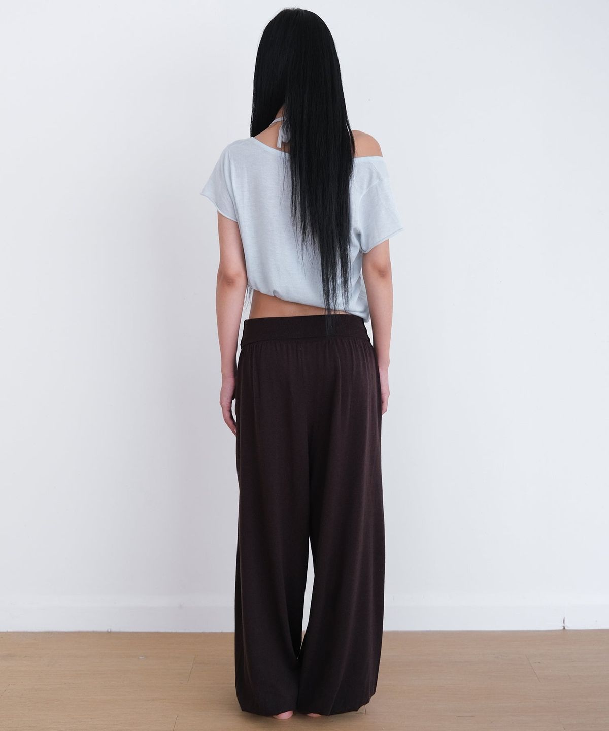 오오티엔(OOTN) DOUBLE LAYER KNIT TOP [SKY BLUE]