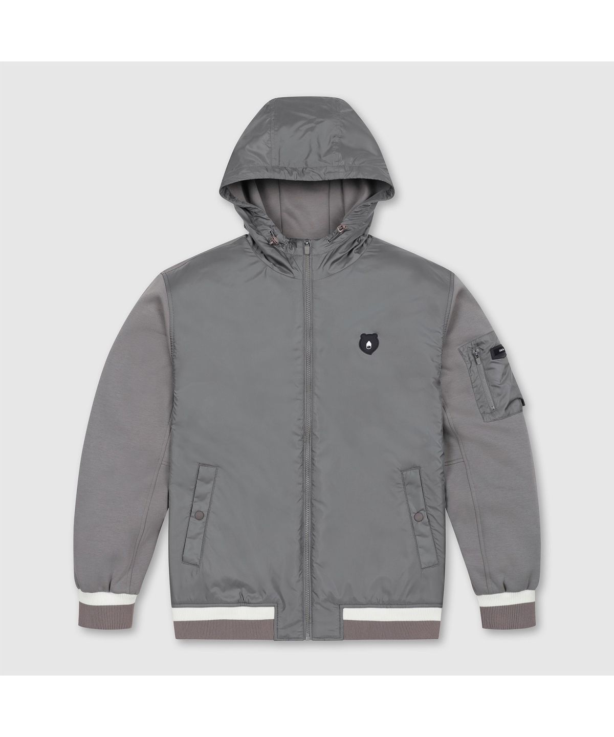 골든베어(GOLDEN BEAR) (남성) Ponte Woven Hybrid Hood Zip-up G4UAW26004GYX