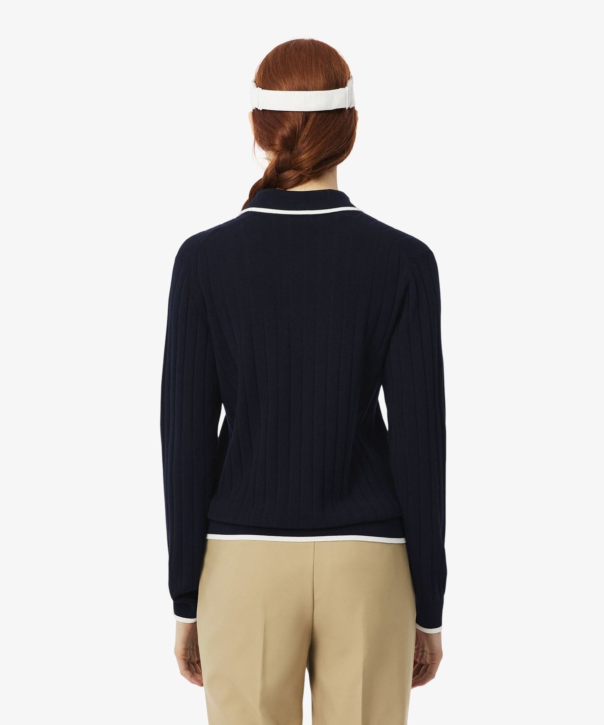 라코스테(LACOSTE) 여성 골프 조직감 폴로 스웨터 AF8544-56N HHW