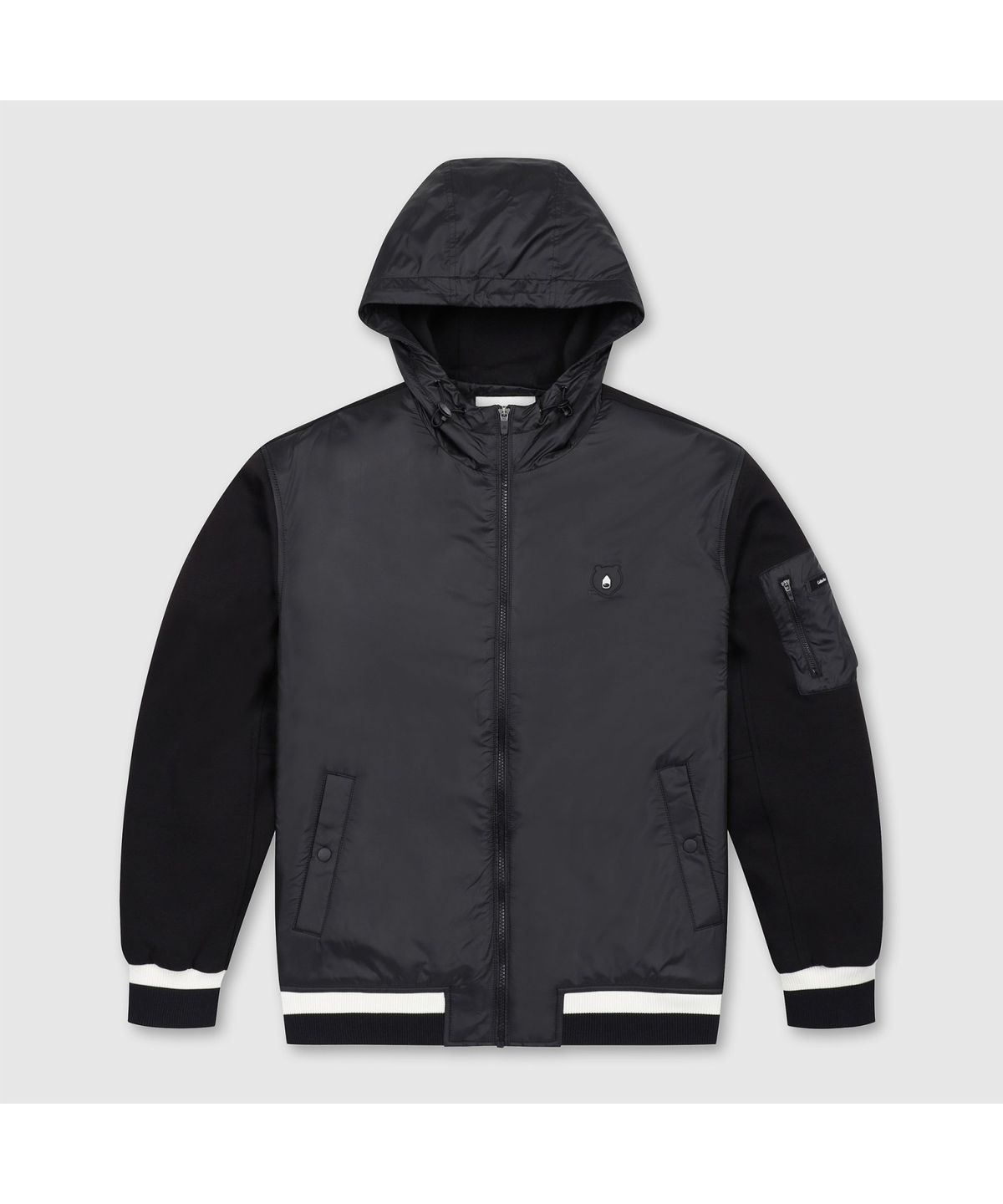 골든베어(GOLDEN BEAR) (남성) Ponte Woven Hybrid Hood Zip-up G4UAW26004BKX