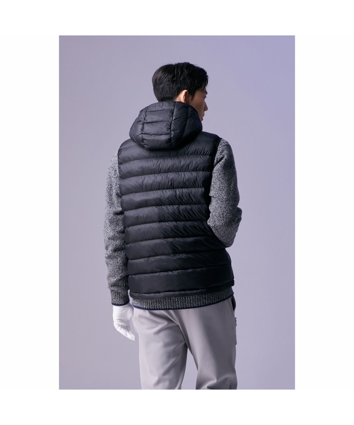 골든베어(GOLDEN BEAR) (남성) Light-weight Padded Hood Vest G4VAW26501BKX