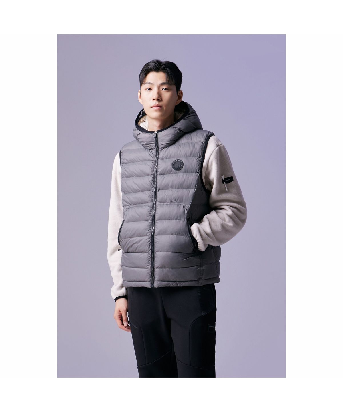 골든베어(GOLDEN BEAR) (남성) Light-weight Padded Hood Vest G4VAW26501GYX