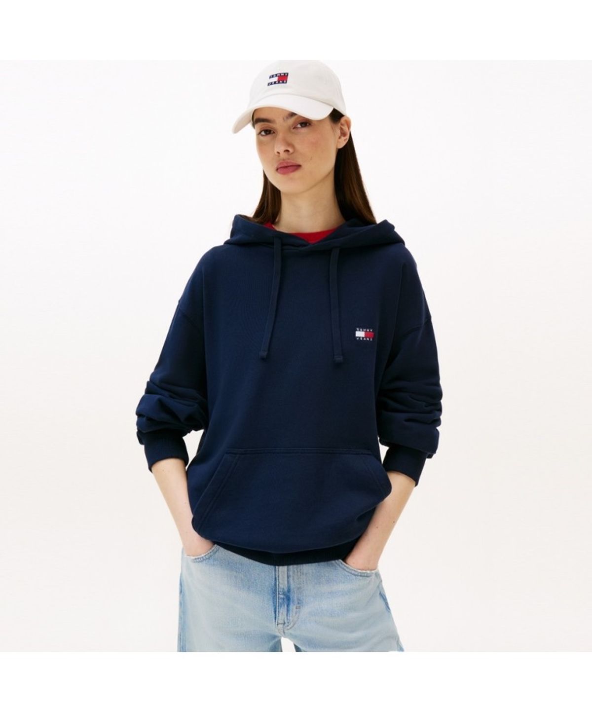 타미진스(TOMMY JEANS) 박시 배지 후디 (T32G7TTO01TMT2C1G)