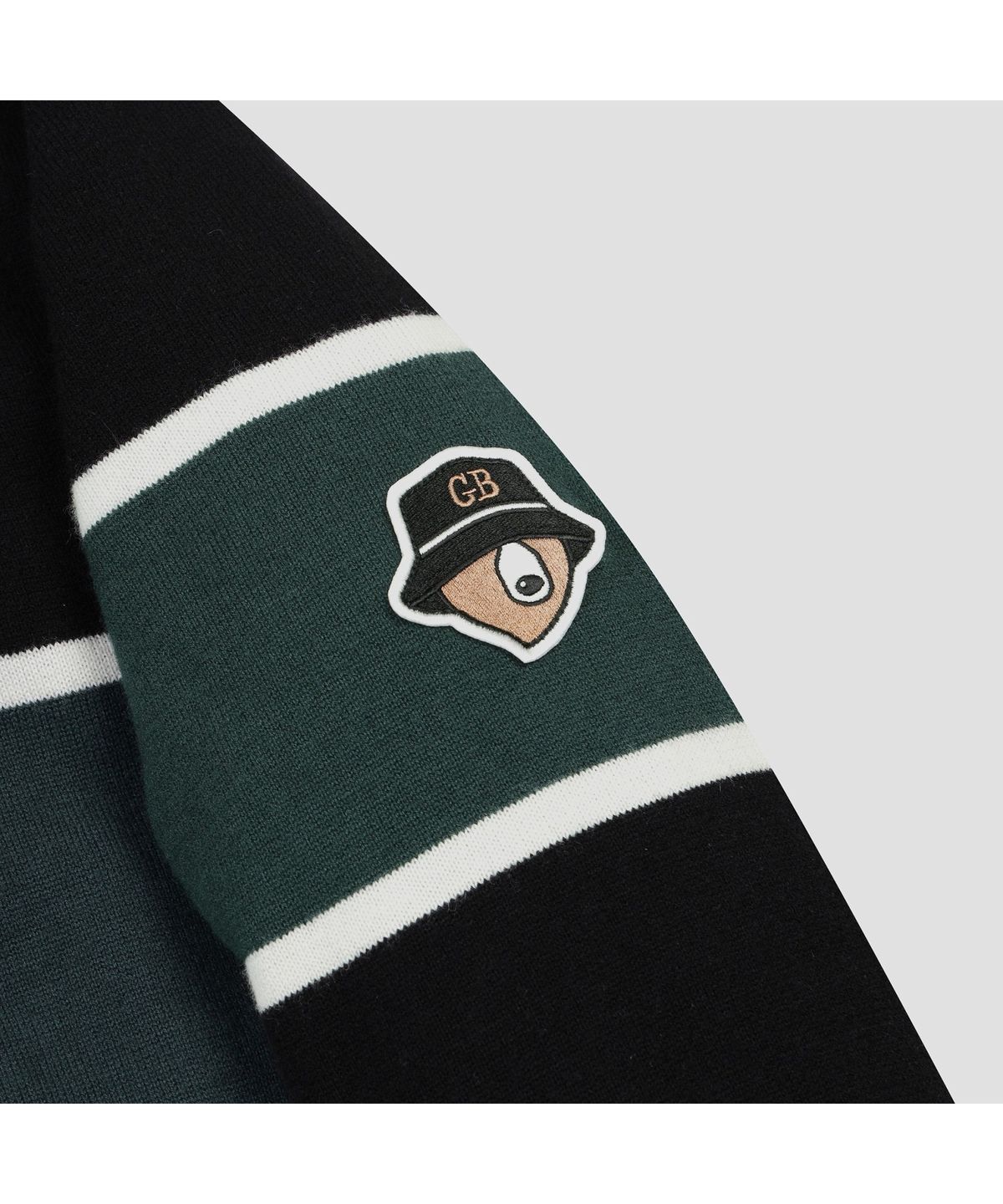 골든베어(GOLDEN BEAR) (남성) Half Zip Border Pullover G4WAW26201BKX
