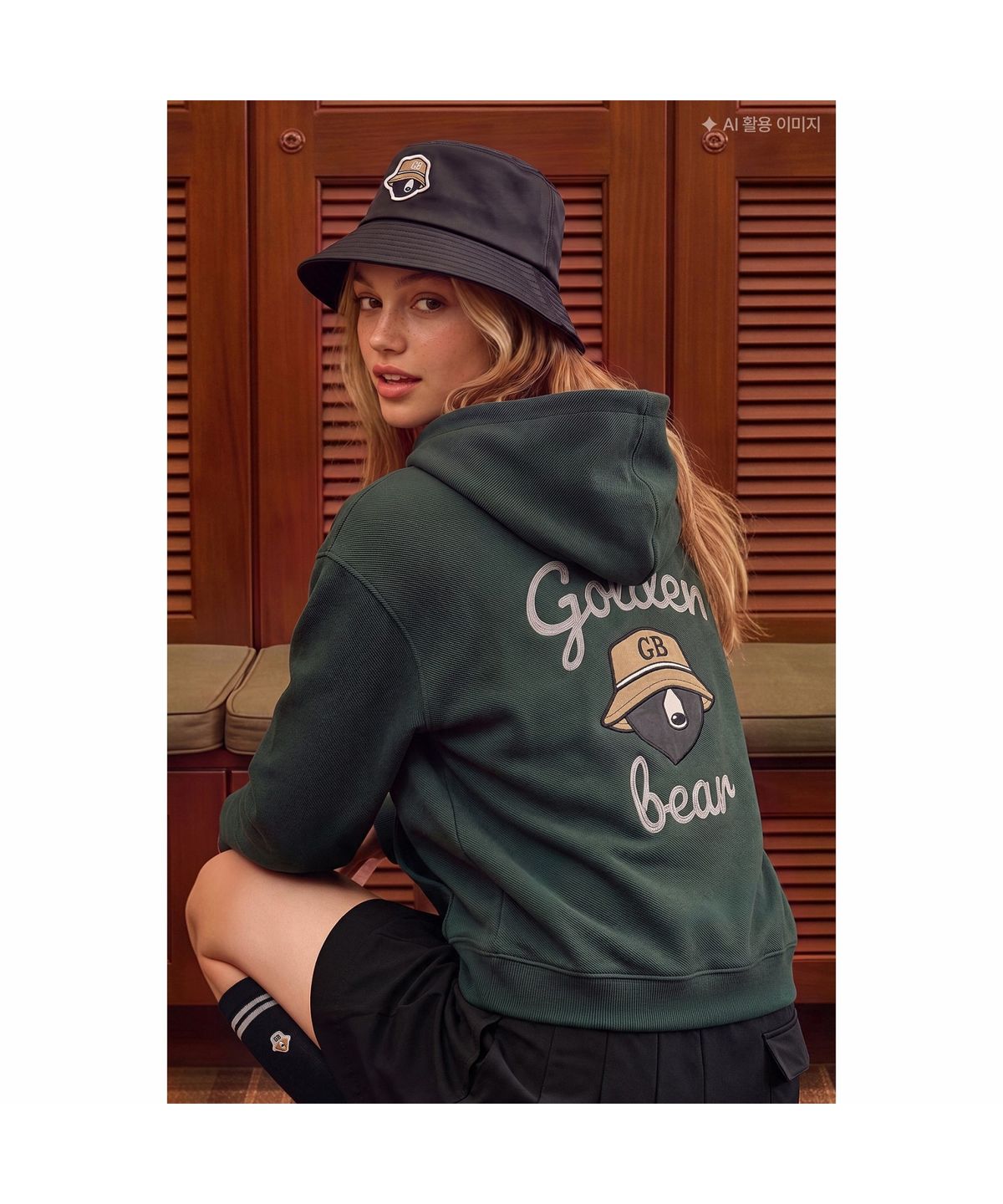 골든베어(GOLDEN BEAR) (공용) Printed Back Hoody G4TAW26202GRX