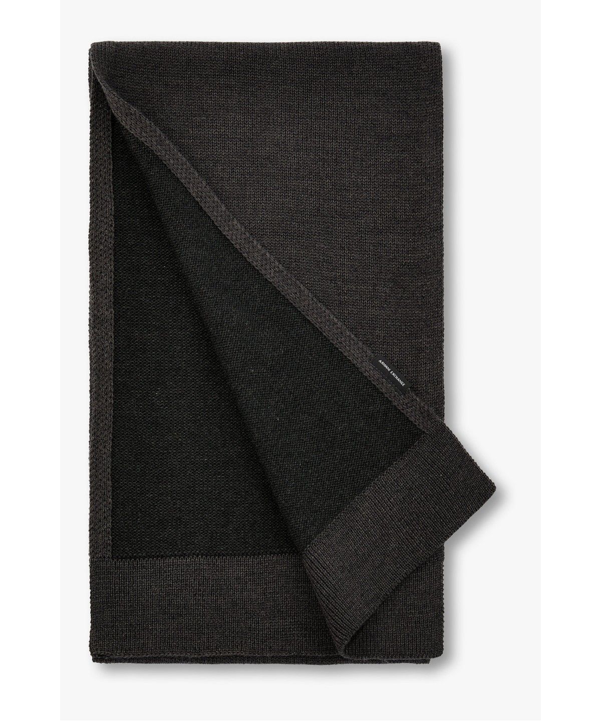아르마니 익스체인지(ARMANI EXCHANGE) 남성 로고 라벨 니트 스카프 _멜란지 그레이_A416376001