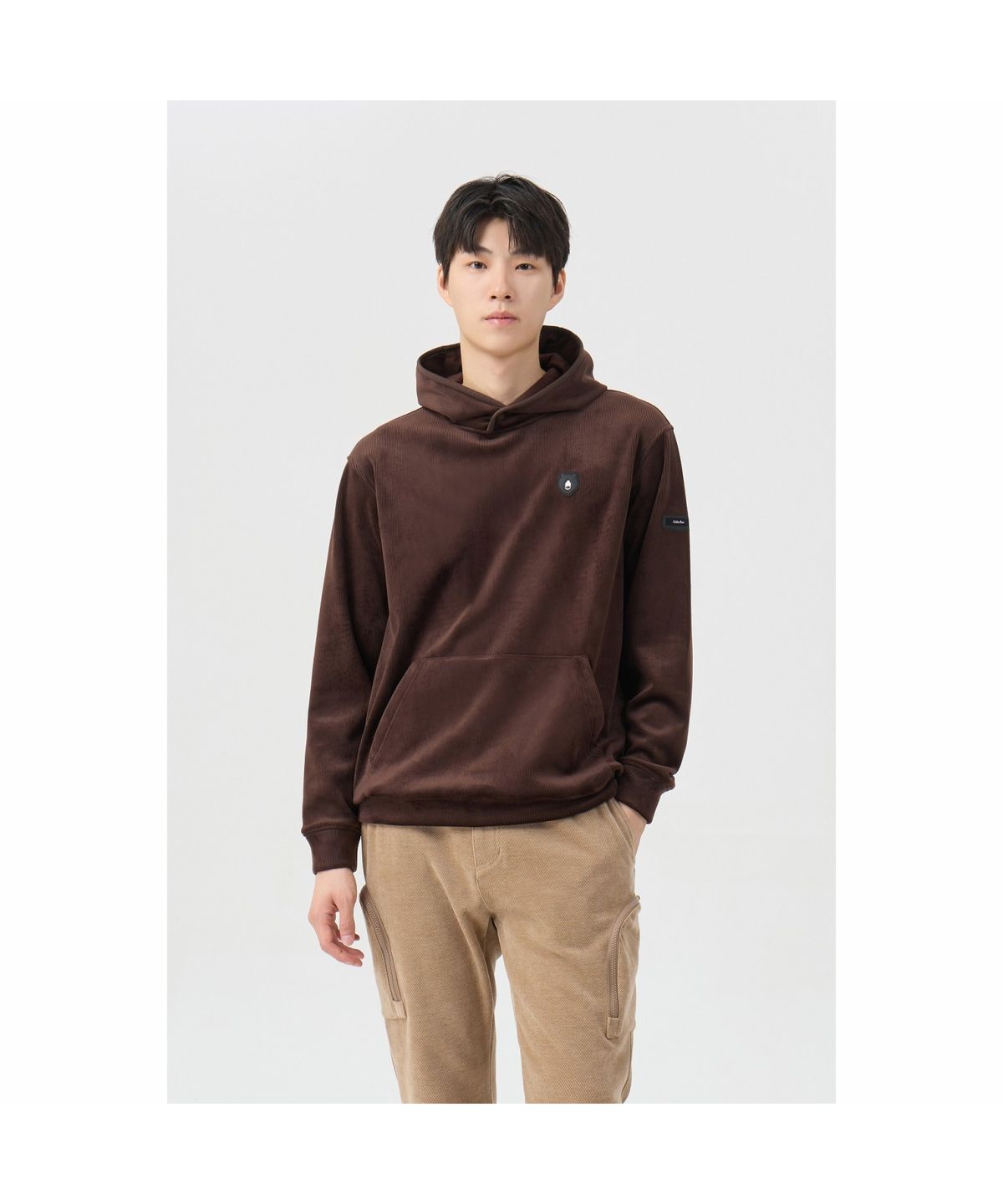 골든베어(GOLDEN BEAR) (남성) Jersey Corduroy Hood Pullover G4TAW26205BRX