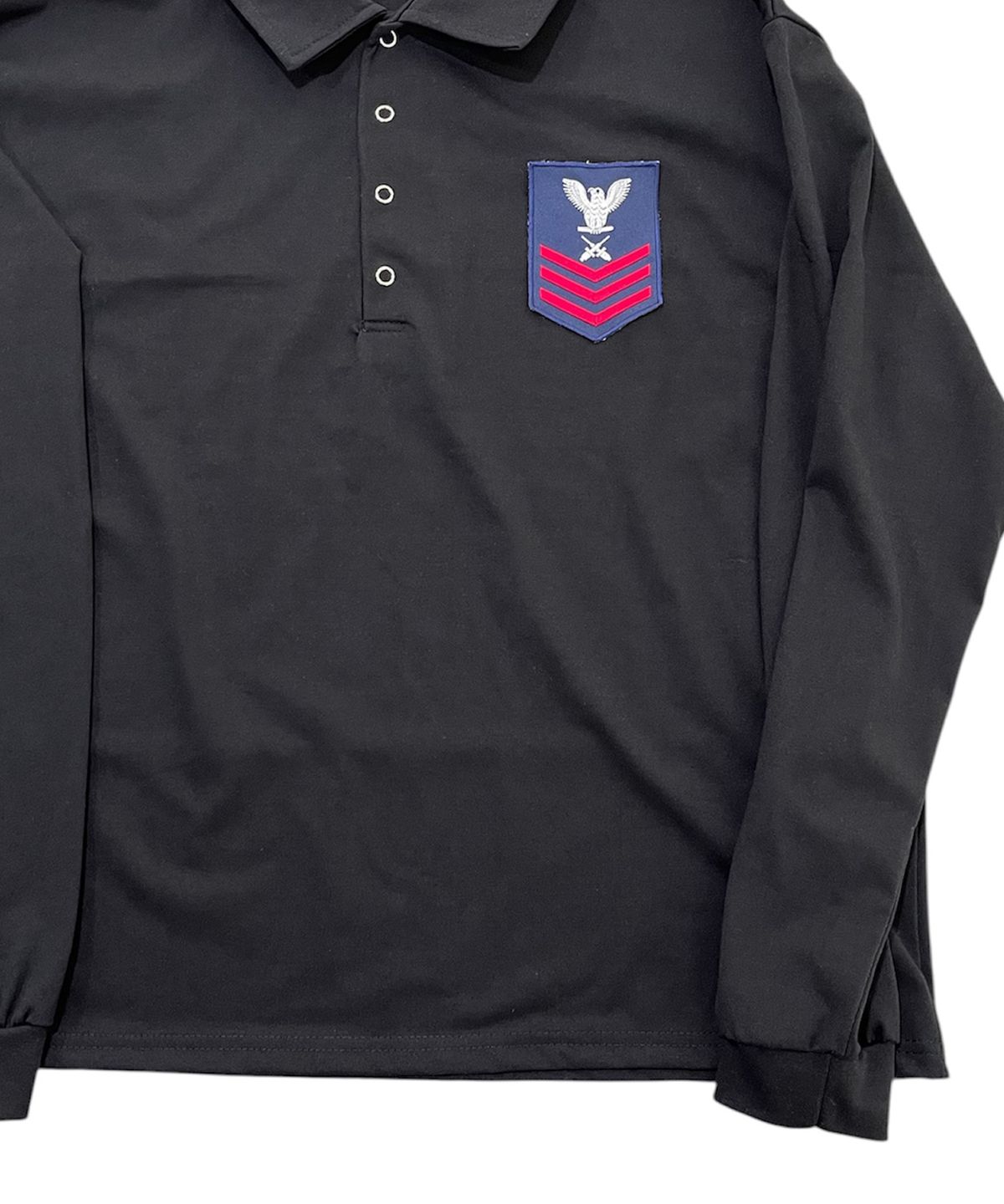 스케이터락(SK8ER ROCK) Army Patch Polo Shirt (Black)