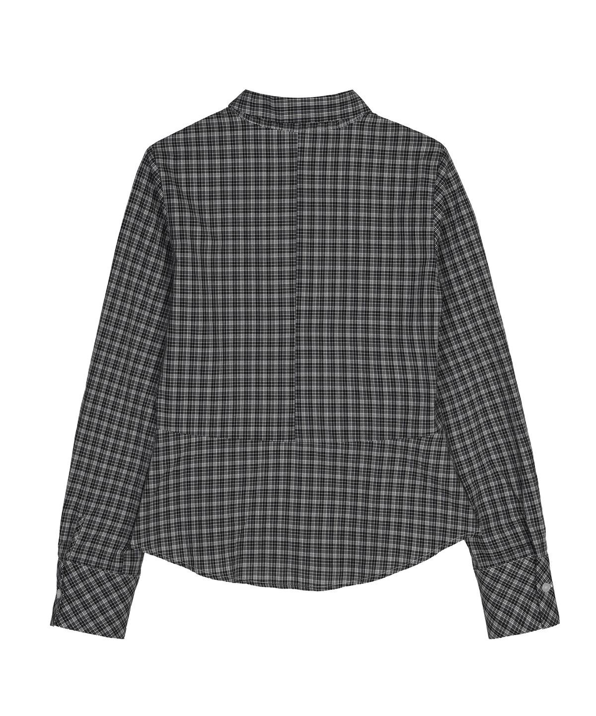 닉앤니콜(NICK&NICOLE) CHECK SLIM FIT SHIRT_BLACK
