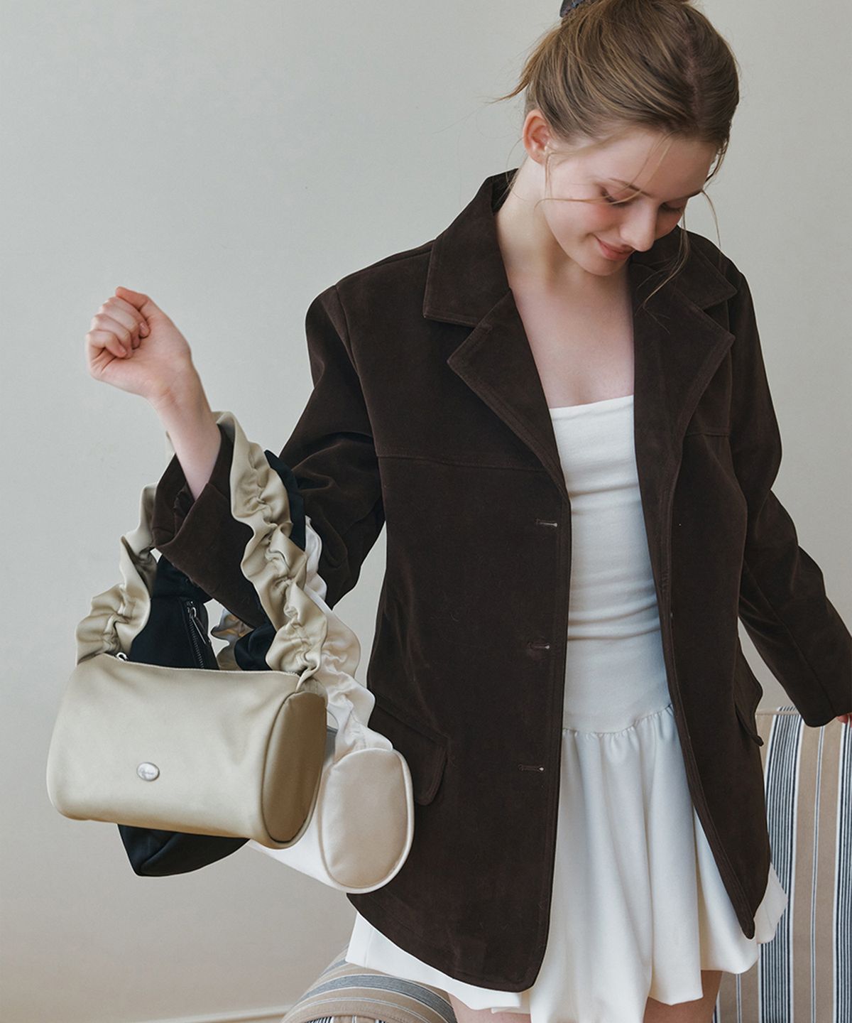앵브록스(ENGBROX) pure mini shirring bag_3 colors