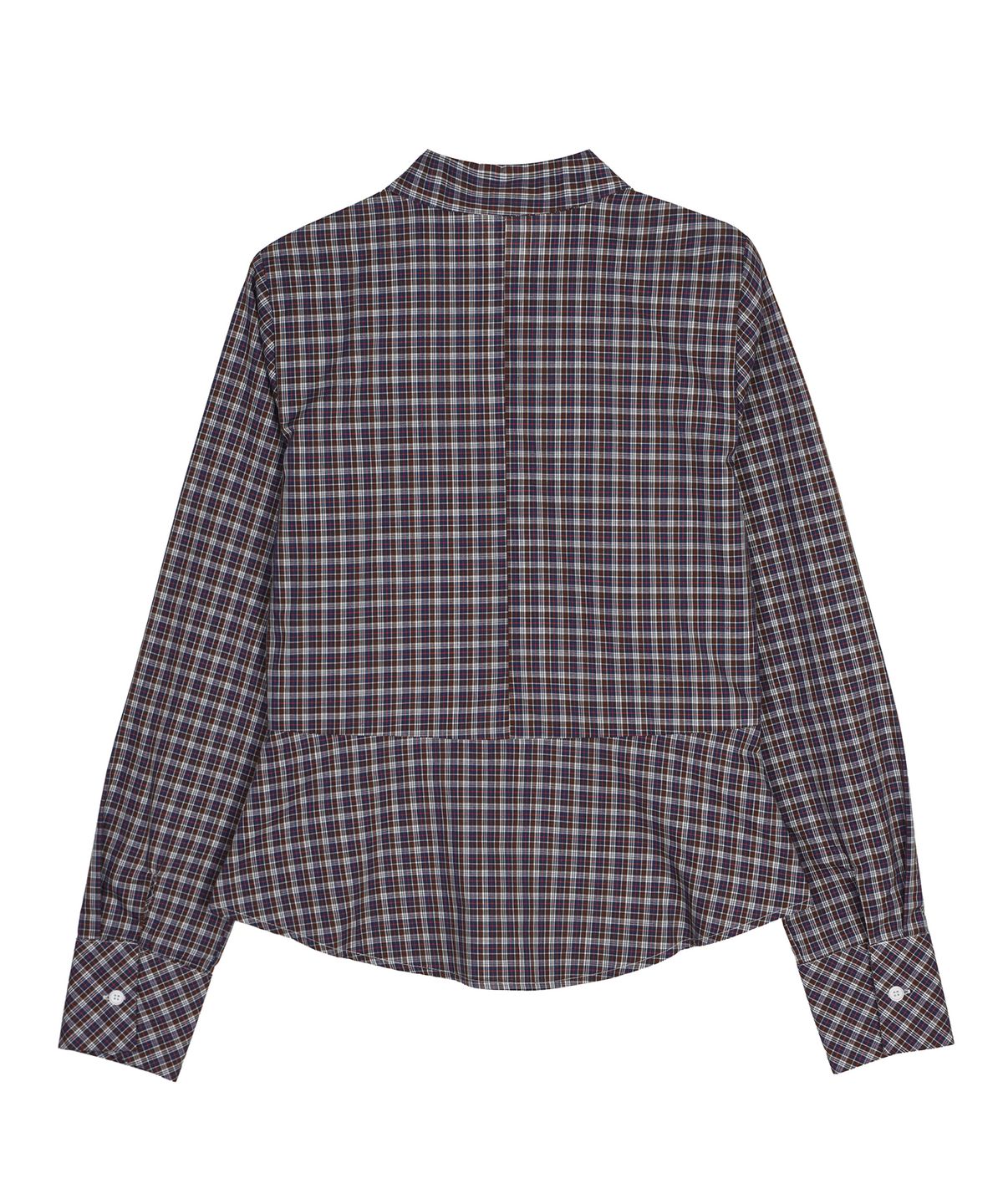 닉앤니콜(NICK&NICOLE) CHECK SLIM FIT SHIRT_BROWN