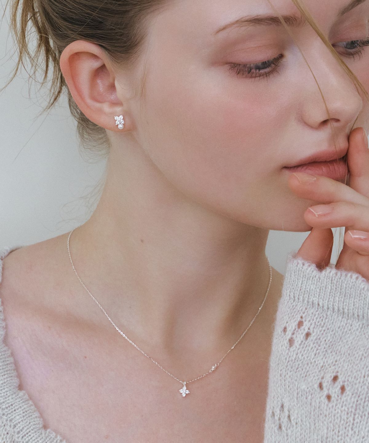 앵브록스(ENGBROX) [silver925] starflower pearl necklace