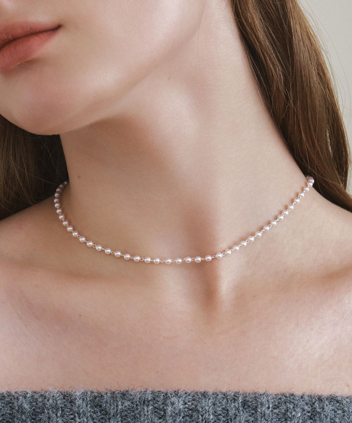 앵브록스(ENGBROX) amour pearl layered necklace set