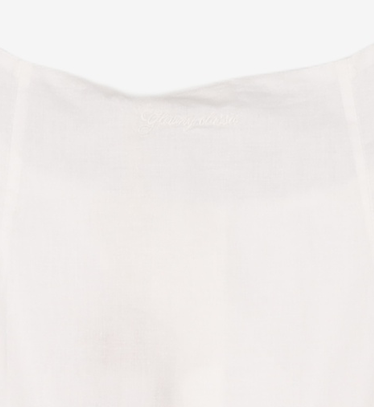 글로니(GLOWNY) G RUFFLED BUTTON BLOUSE (IVORY) L