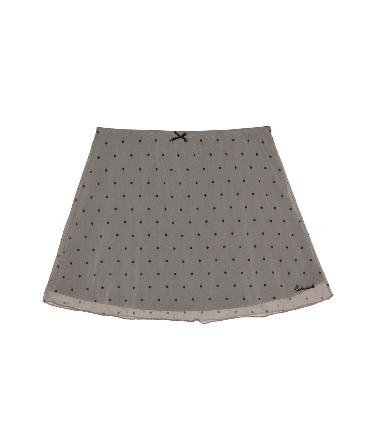닉앤니콜(NICK&NICOLE) DOT MESH MINI SKIRT_GRAY