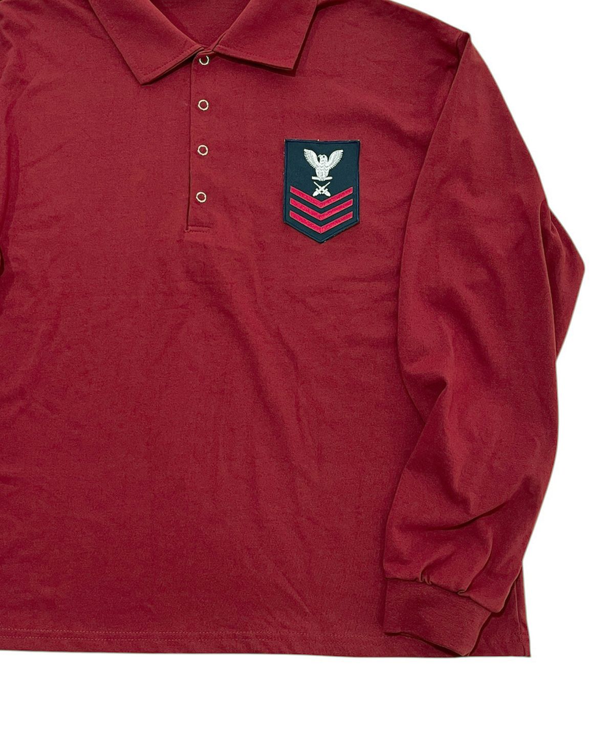 스케이터락(SK8ER ROCK) Army Patch Polo Shirt (Burgundy)