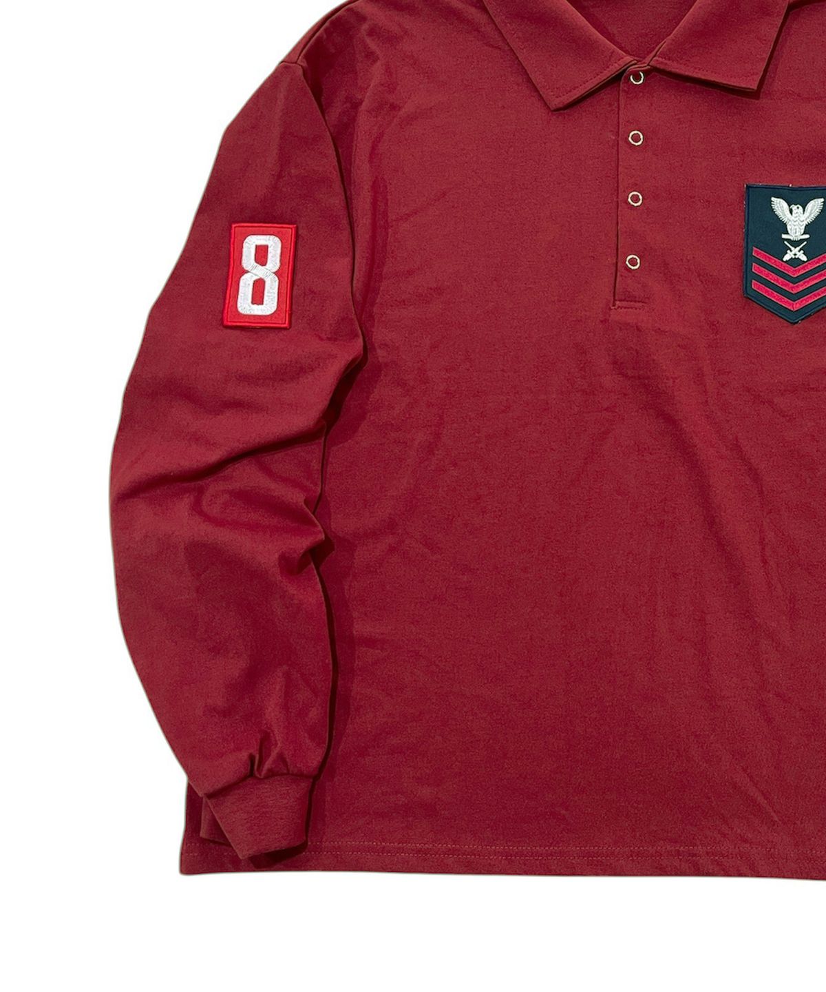 스케이터락(SK8ER ROCK) Army Patch Polo Shirt (Burgundy)