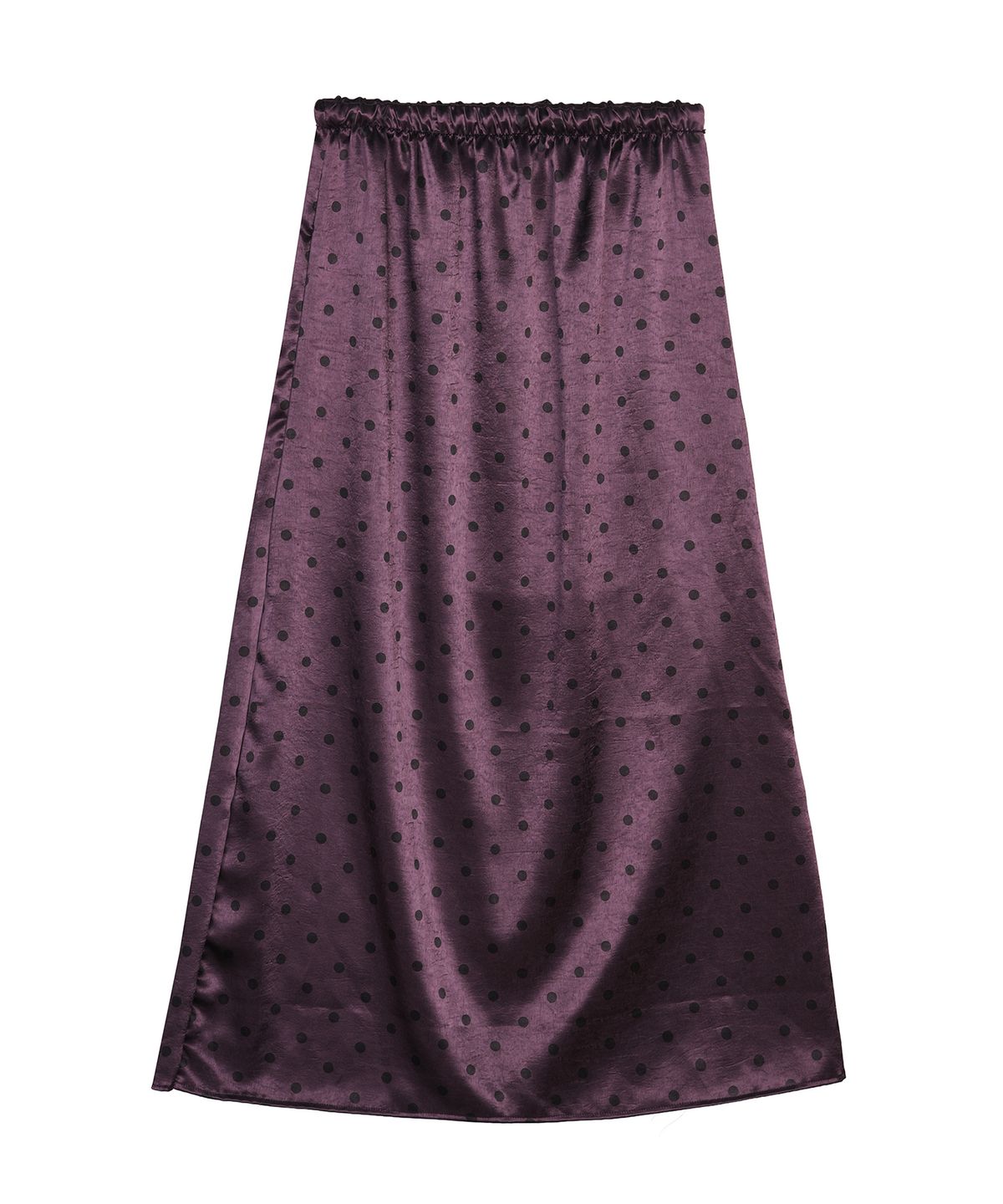 닉앤니콜(NICK&NICOLE) DOT SATIN LONG SKIRT_WINE