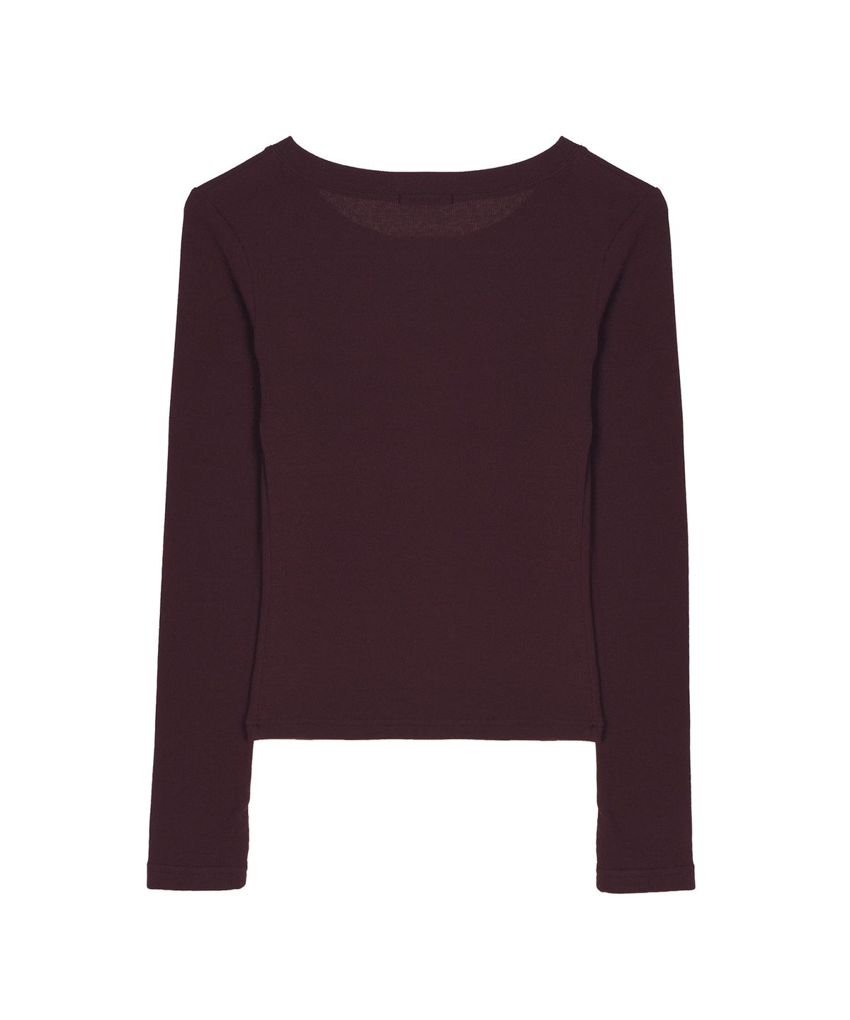 닉앤니콜(NICK&NICOLE) BUTTON HENLEY LONG SLEEVE TOP_WINE