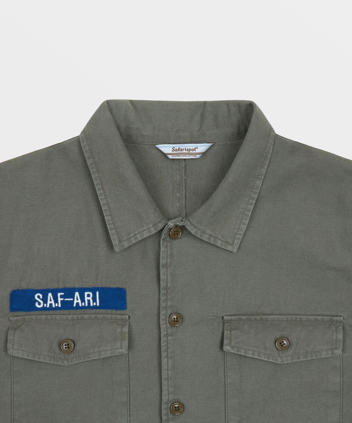 사파리스팟(SAFARISPOT) 아미 밀리터리 래치 셔츠 (카키)