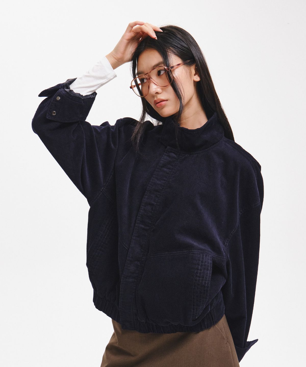 제너럴아이디어(GENERALIDEA) UNISEX 하이넥 코듀로이 블루종 자켓 [3COL] / GF3UJP004