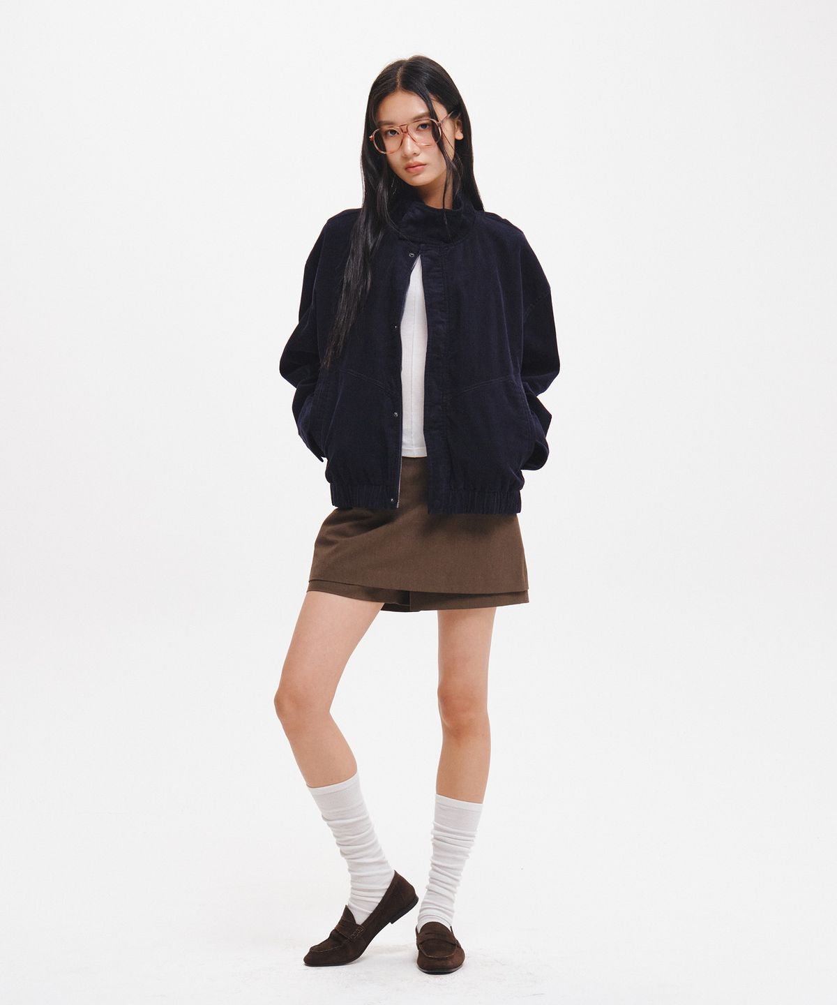 제너럴아이디어(GENERALIDEA) UNISEX 하이넥 코듀로이 블루종 자켓 [3COL] / GF3UJP004