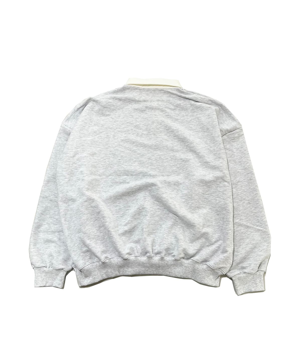 스케이터락(SK8ER ROCK) Crest Polo Sweatshirt (White melange)
