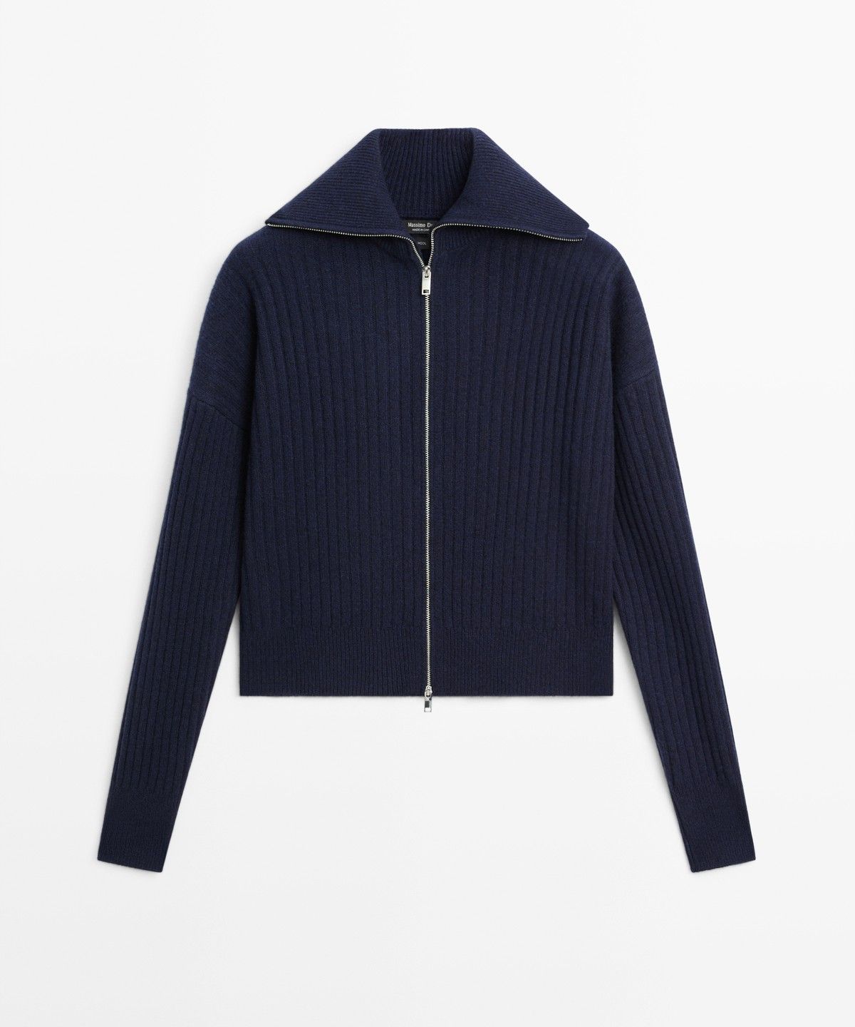 마시모두띠(MASSIMO DUTTI) 100% 울 집업 니트 자켓