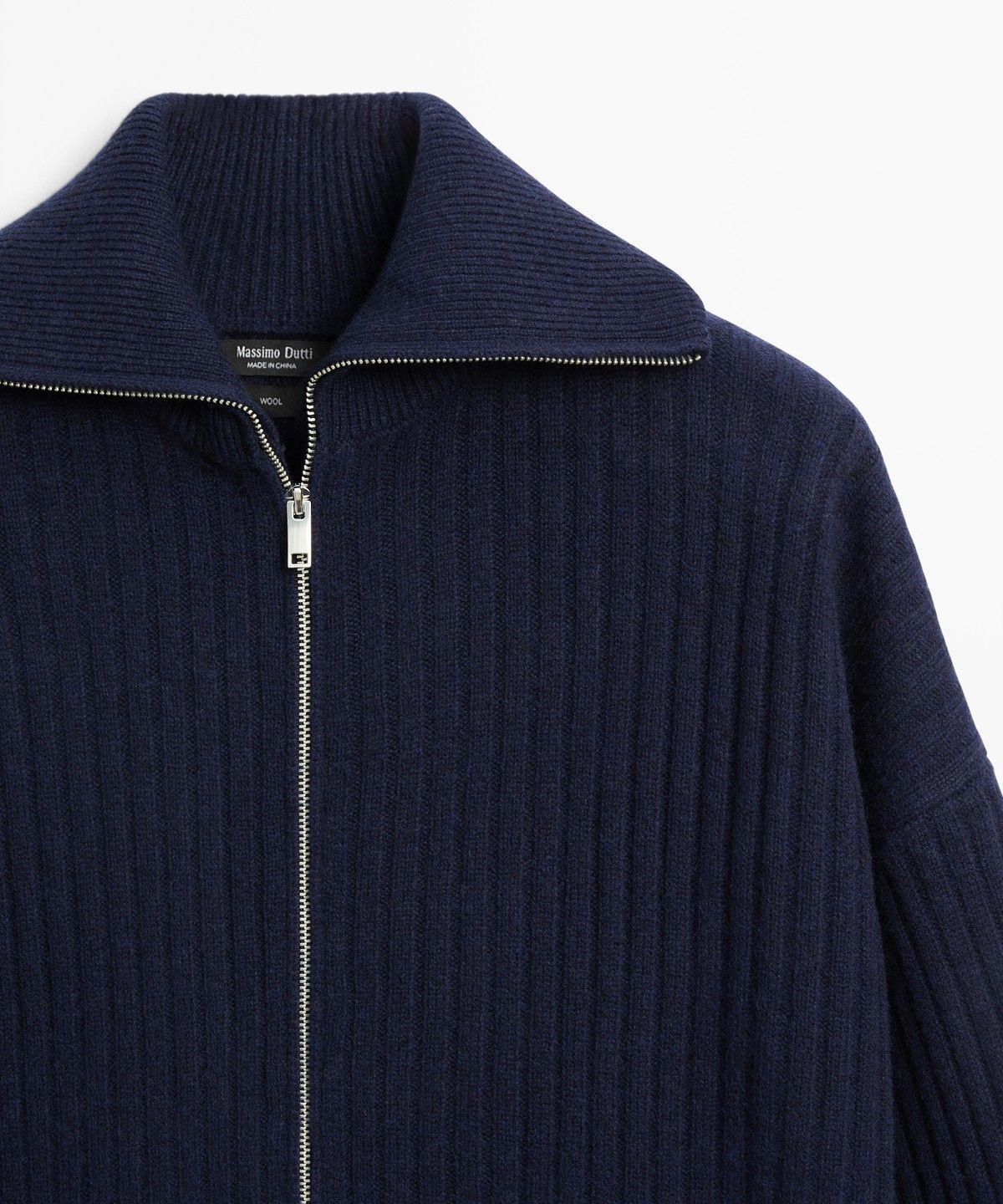 마시모두띠(MASSIMO DUTTI) 100% 울 집업 니트 자켓