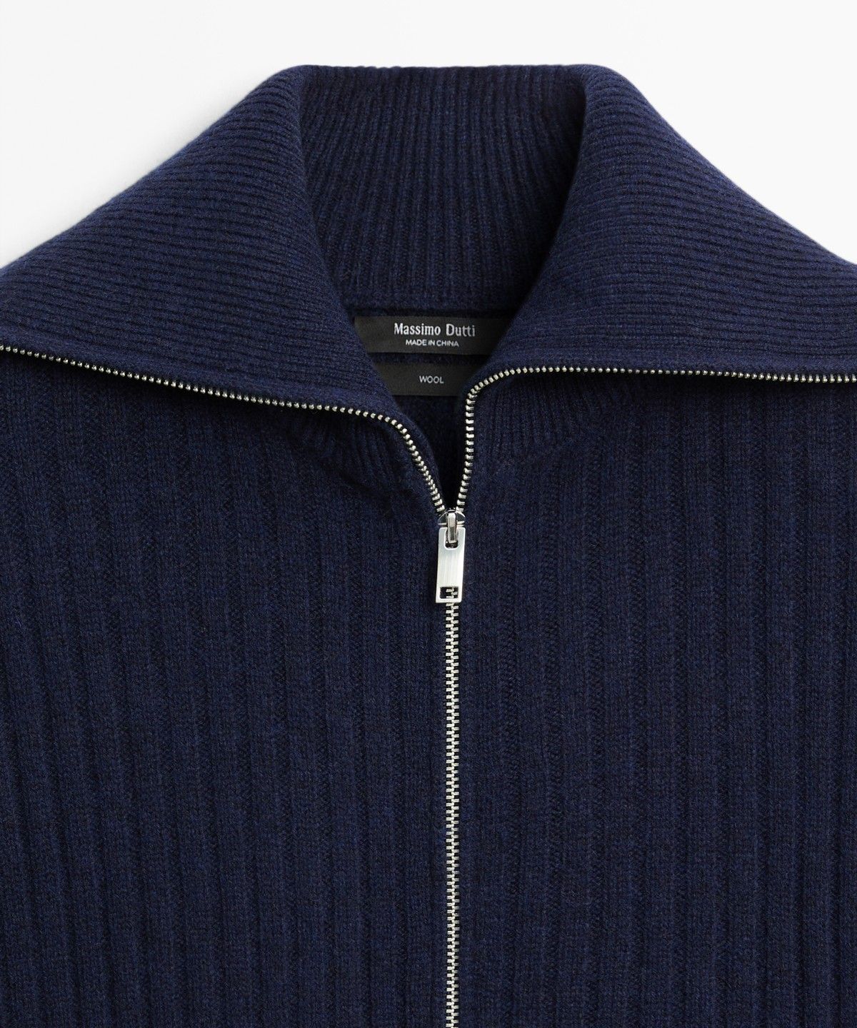 마시모두띠(MASSIMO DUTTI) 100% 울 집업 니트 자켓