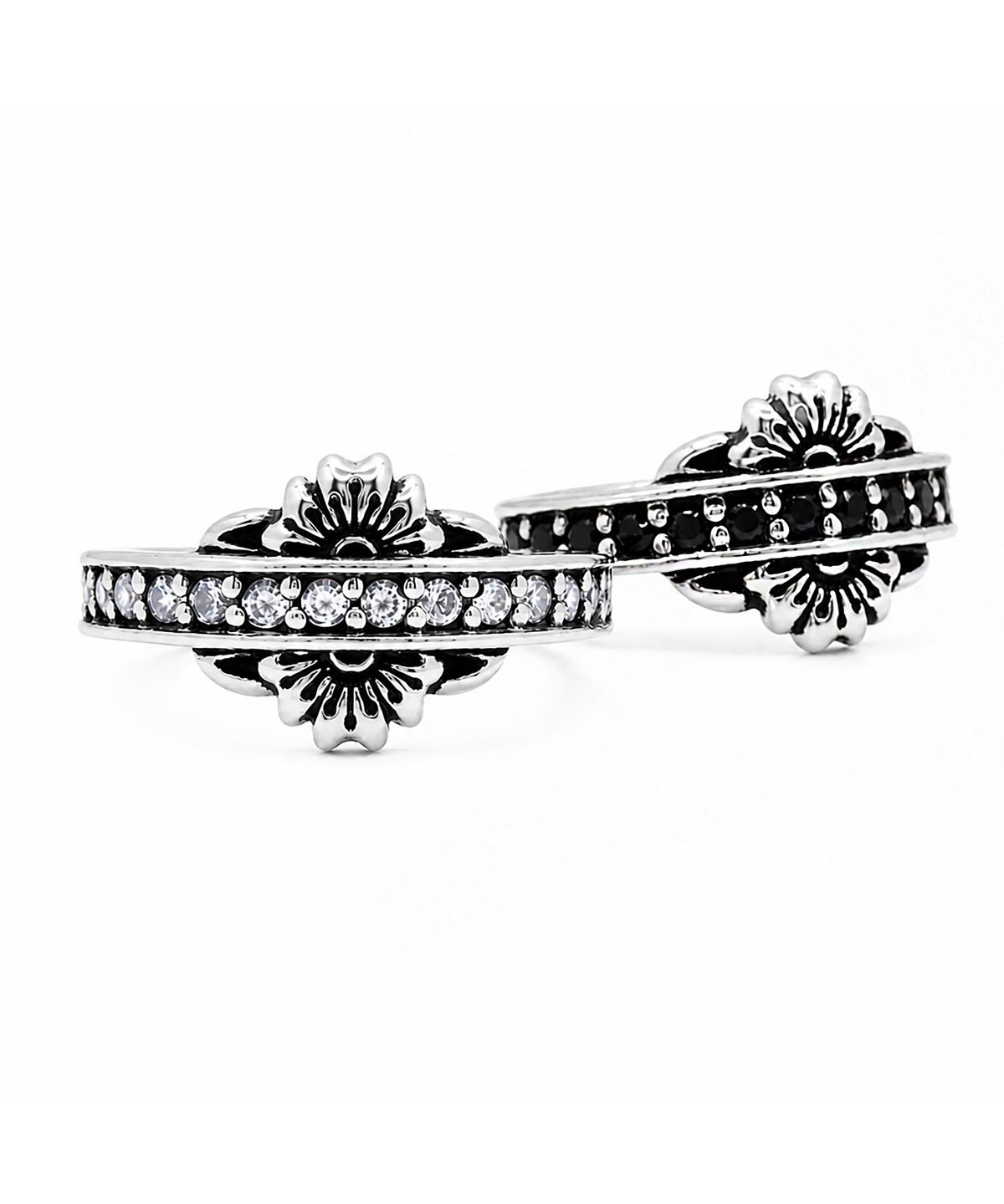 어나니머스아티즌(ANONYMOUS ARTISAN) Half Flower Ring - Black