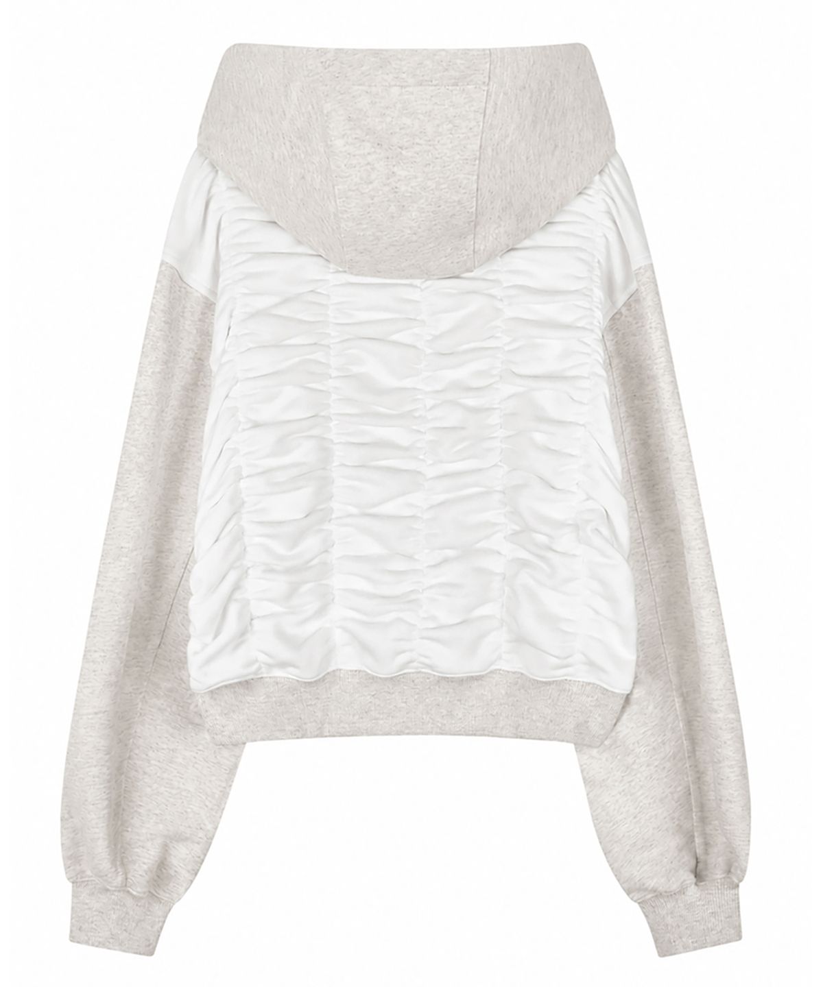 김미더영(GIMMETHEYOUNG) G_BACK SHIRRING HOOD ZIP-UP / OATMEAL