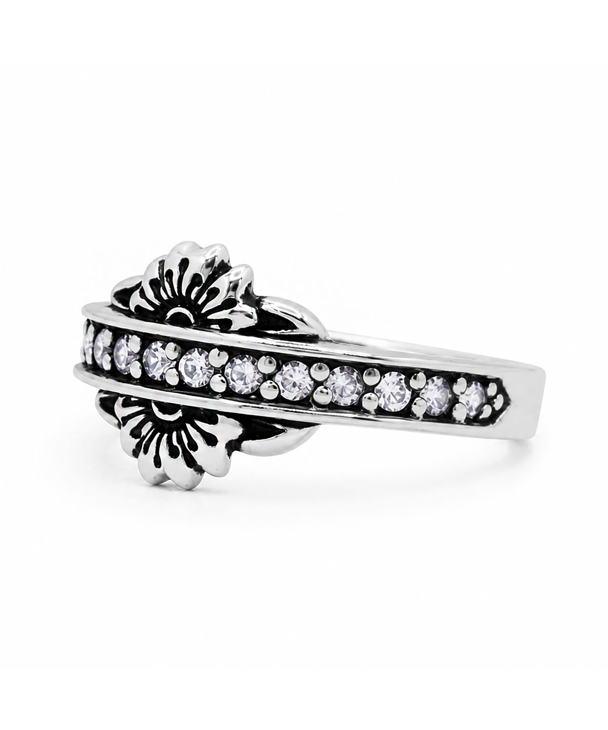 어나니머스아티즌(ANONYMOUS ARTISAN) Half Flower Ring - White