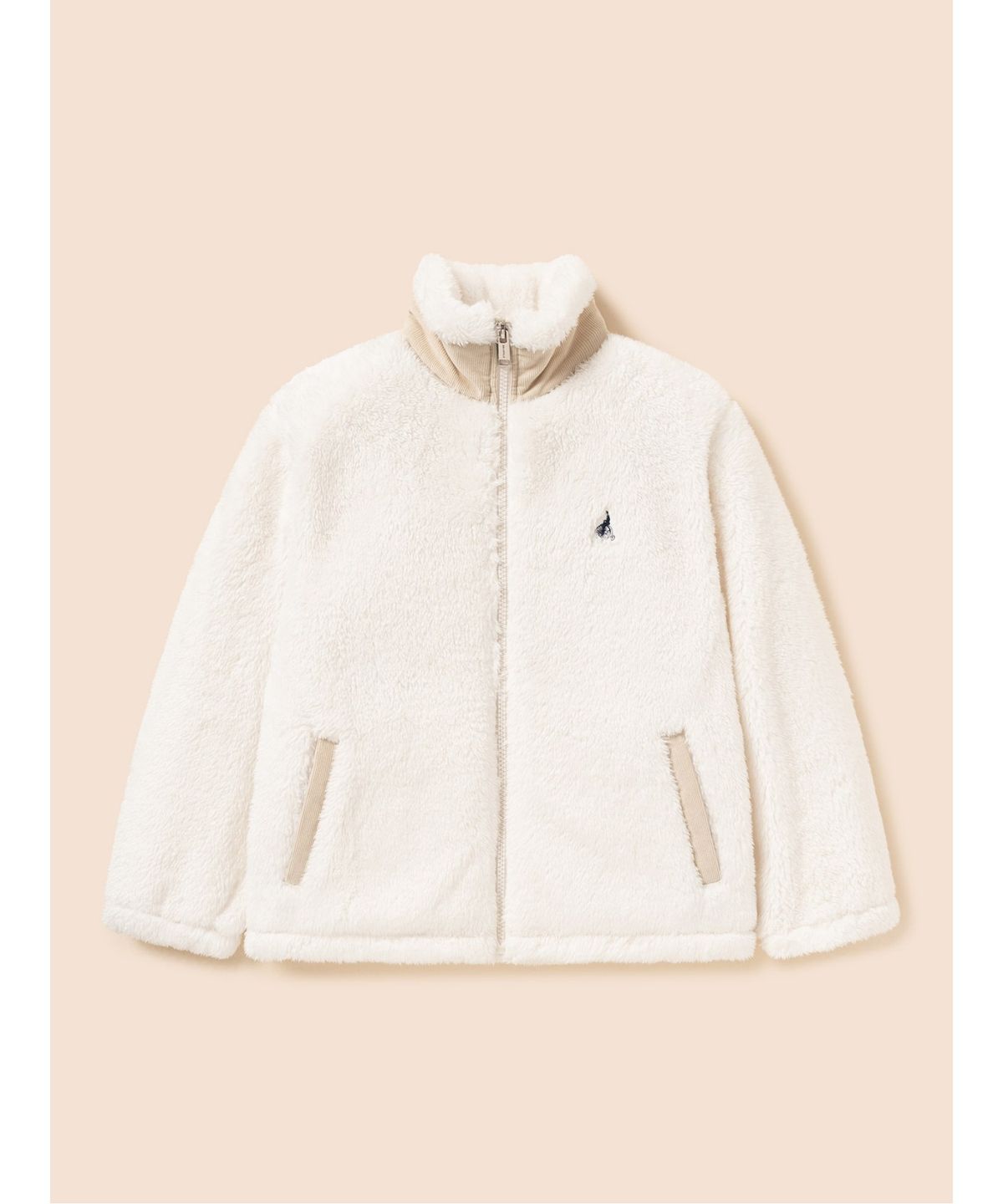 빈폴 키즈(BEANPOLE KIDS) 엘보 포인트 하이넥 집업 퍼 점퍼  아이보리 (BI6939U010)