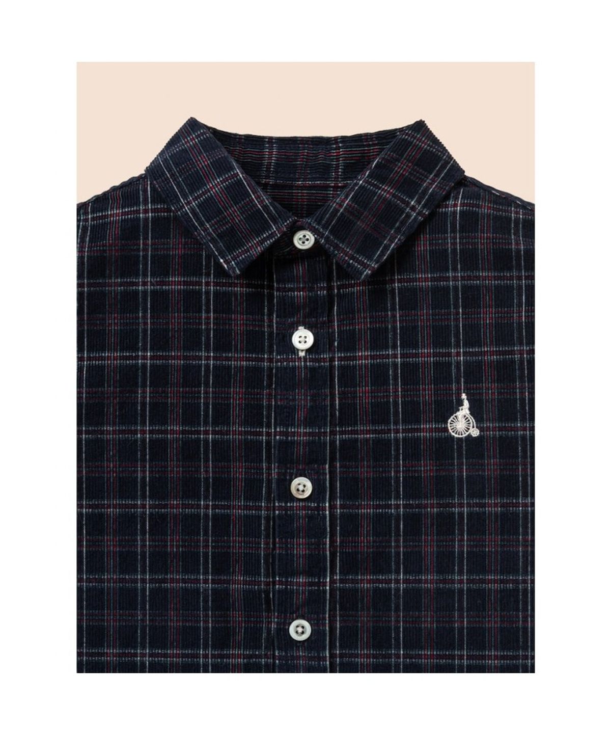 빈폴 키즈(BEANPOLE KIDS) [Essential] 체크 코듀로이 셔츠  네이비 (BI6964U02R)