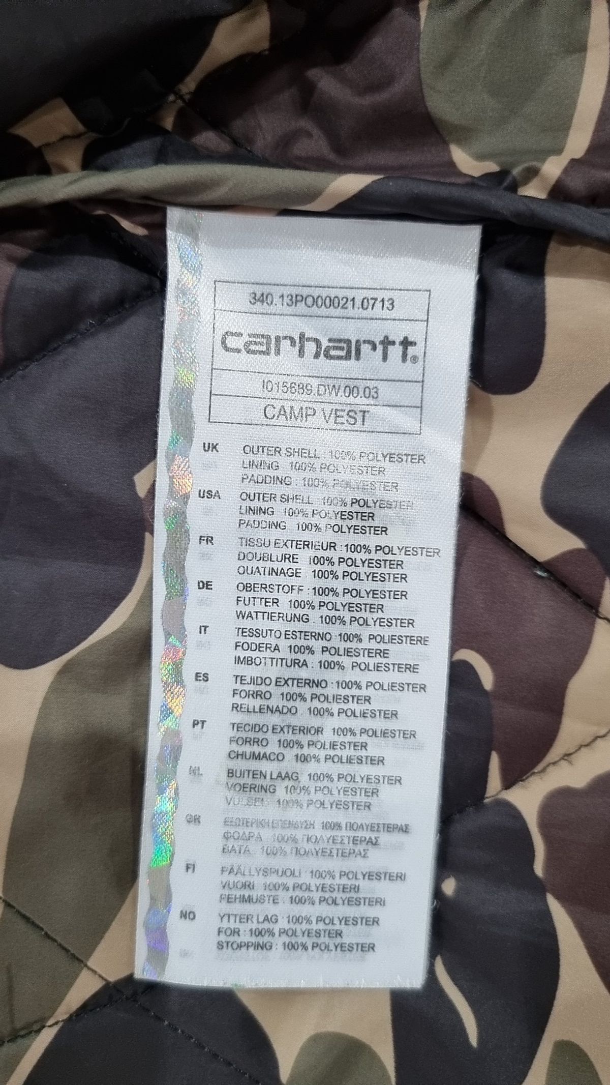 칼하트(CARHARTT) 패딩 베스트 M