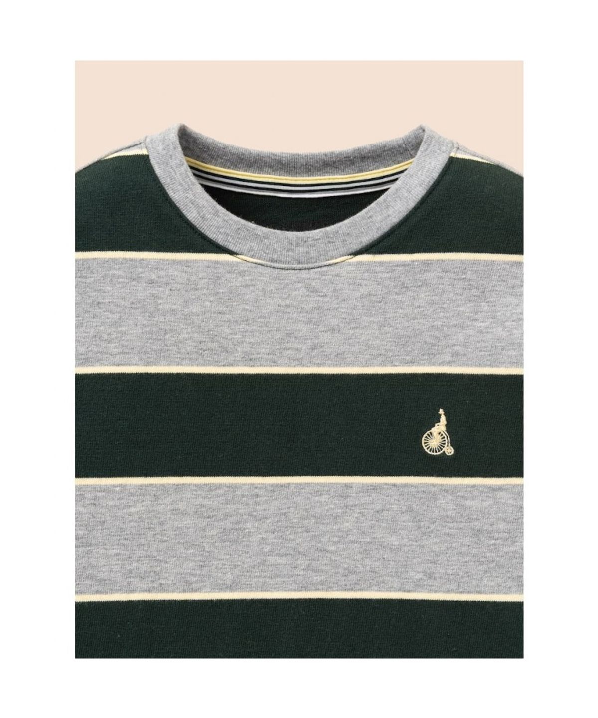 빈폴 키즈(BEANPOLE KIDS) 클래식 멀티 스트라이프 티셔츠  그린 (BI6941U21M)