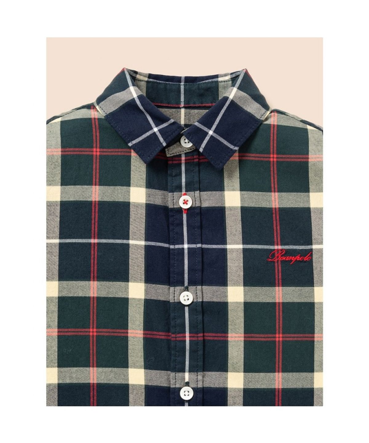 빈폴 키즈(BEANPOLE KIDS) 클래식 약기모 체크 셔츠  그린 (BI6964U03M)
