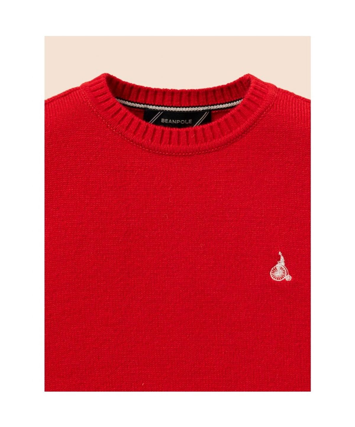 빈폴 키즈(BEANPOLE KIDS) [Essential] 울혼방 플레인 풀오버 니트  레드 (BI6951UE16)