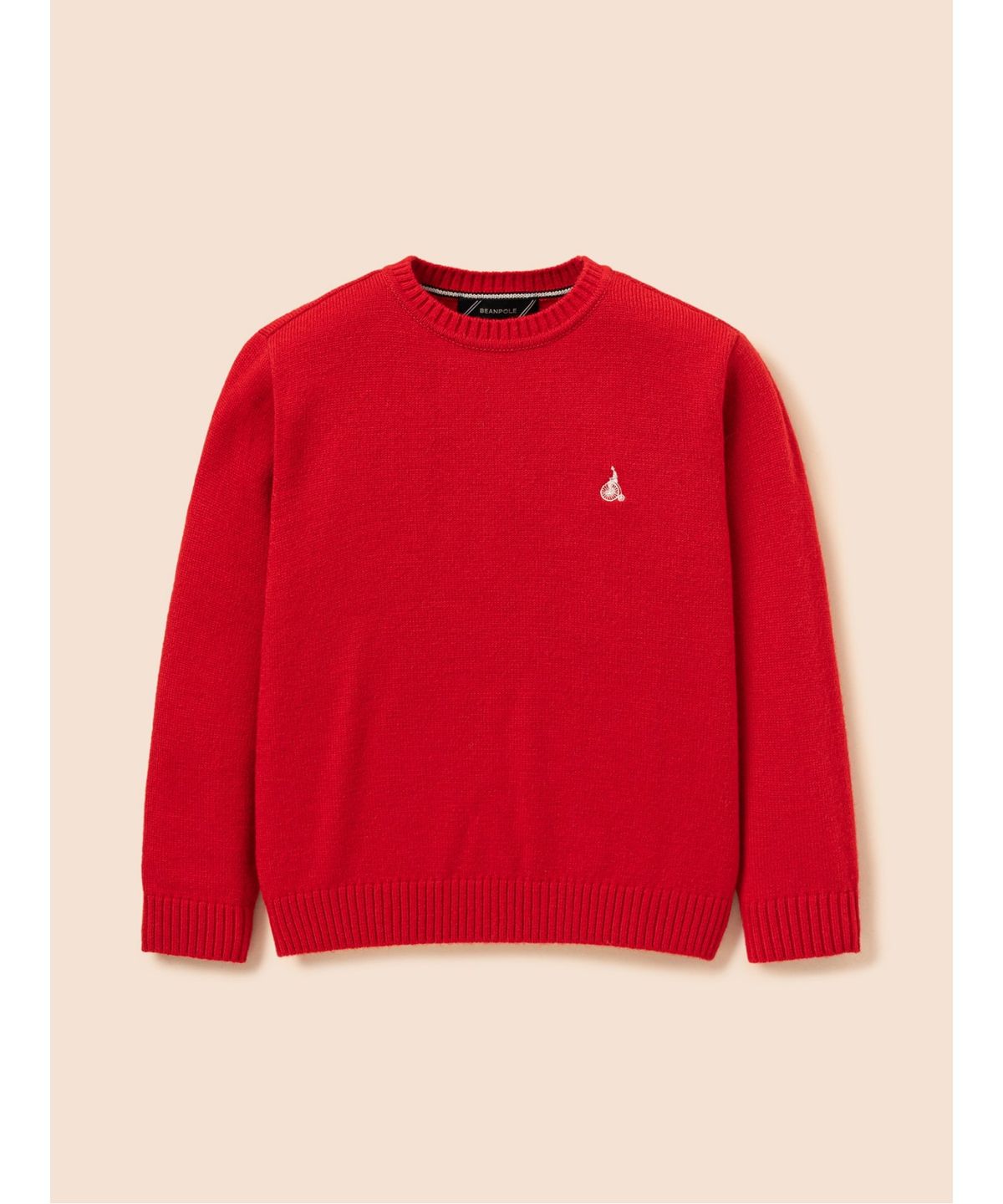 빈폴 키즈(BEANPOLE KIDS) [Essential] 울혼방 플레인 풀오버 니트  레드 (BI6951UE16)