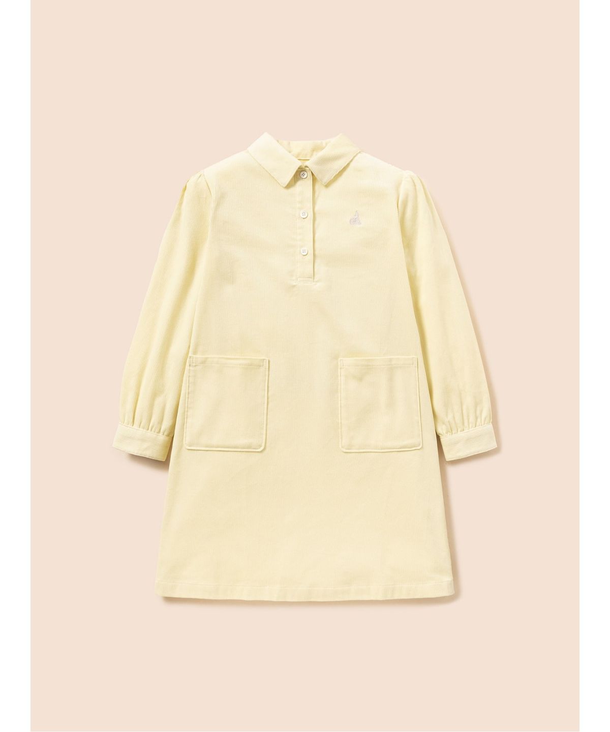 빈폴 키즈(BEANPOLE KIDS) 솔리드 코듀로이 원피스  옐로우 (BI6971G04E)