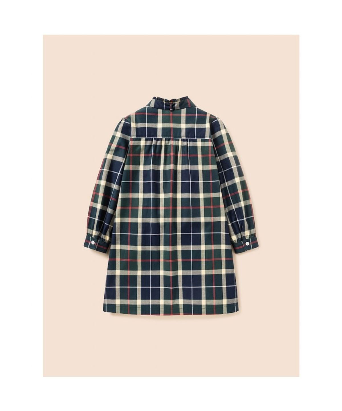 빈폴 키즈(BEANPOLE KIDS) 약기모 체크 리본 헨리넥 원피스  베이지 (BI6971G08M)
