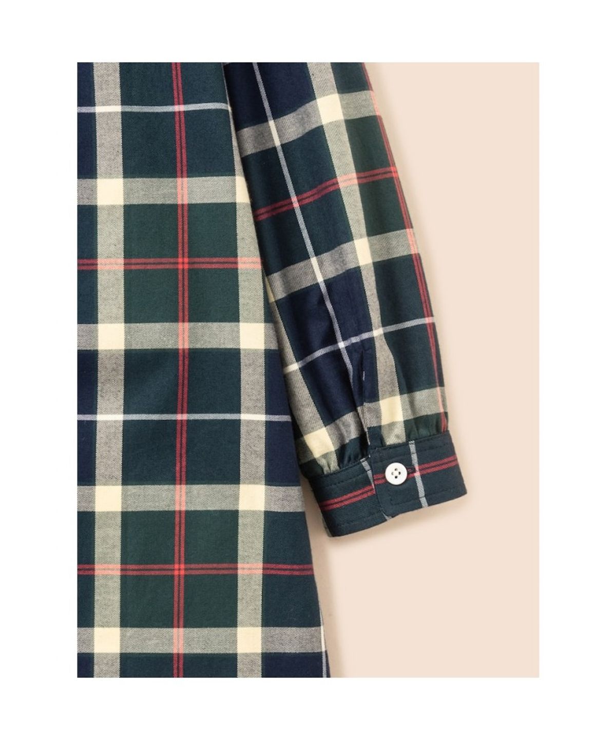 빈폴 키즈(BEANPOLE KIDS) 약기모 체크 리본 헨리넥 원피스  베이지 (BI6971G08M)