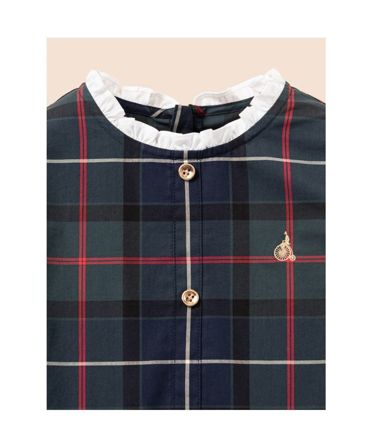 빈폴 키즈(BEANPOLE KIDS) 클래식 헤릿 체크 피나포어 원피스 - 그린 (BI6971G05M)
