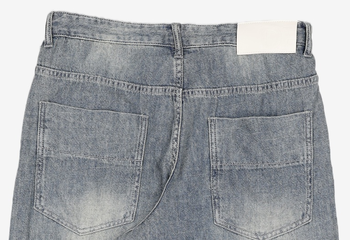 데케트(DECET) [썸머 린넨라이크]Linen Like Mid Rise Wide Jeans DCPT039Blue 30
