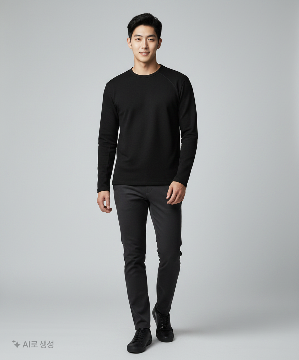 해칭룸(HATCHINGROOM) Double Sleeve Tee Moss Charcoal 3
