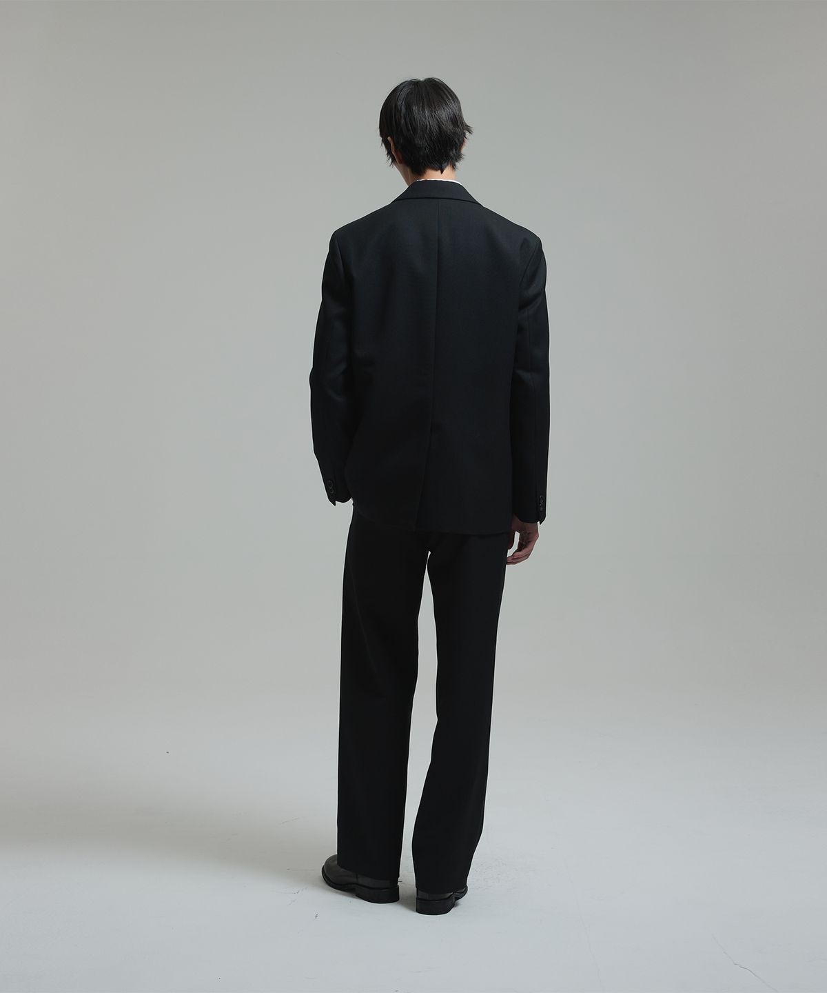 넌블랭크(NONBLANK) 울 블렌드 캔버스 루즈핏 팬츠_BLACK